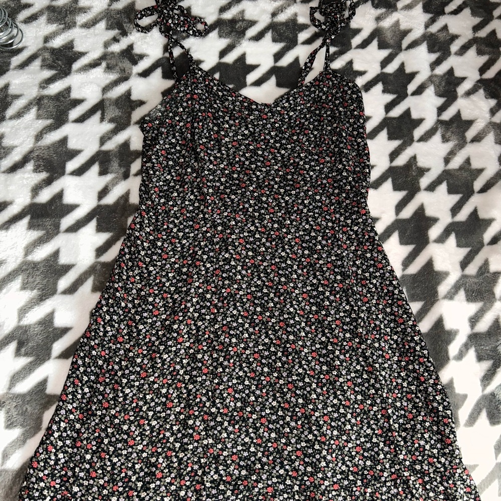 Floral Black Dress